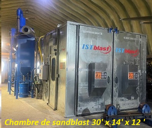 cHAMBRE SE SABLGE AU JET 30' X 12 ' X 14'